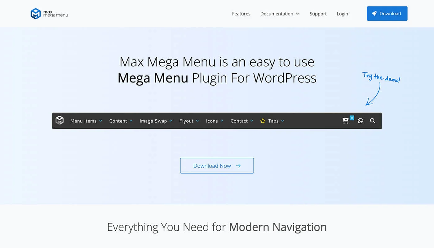 Max Mega Menu 超级菜单插件