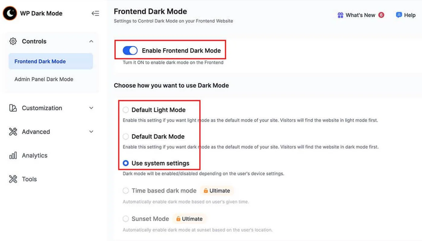 WPdarkMode 插件教程二