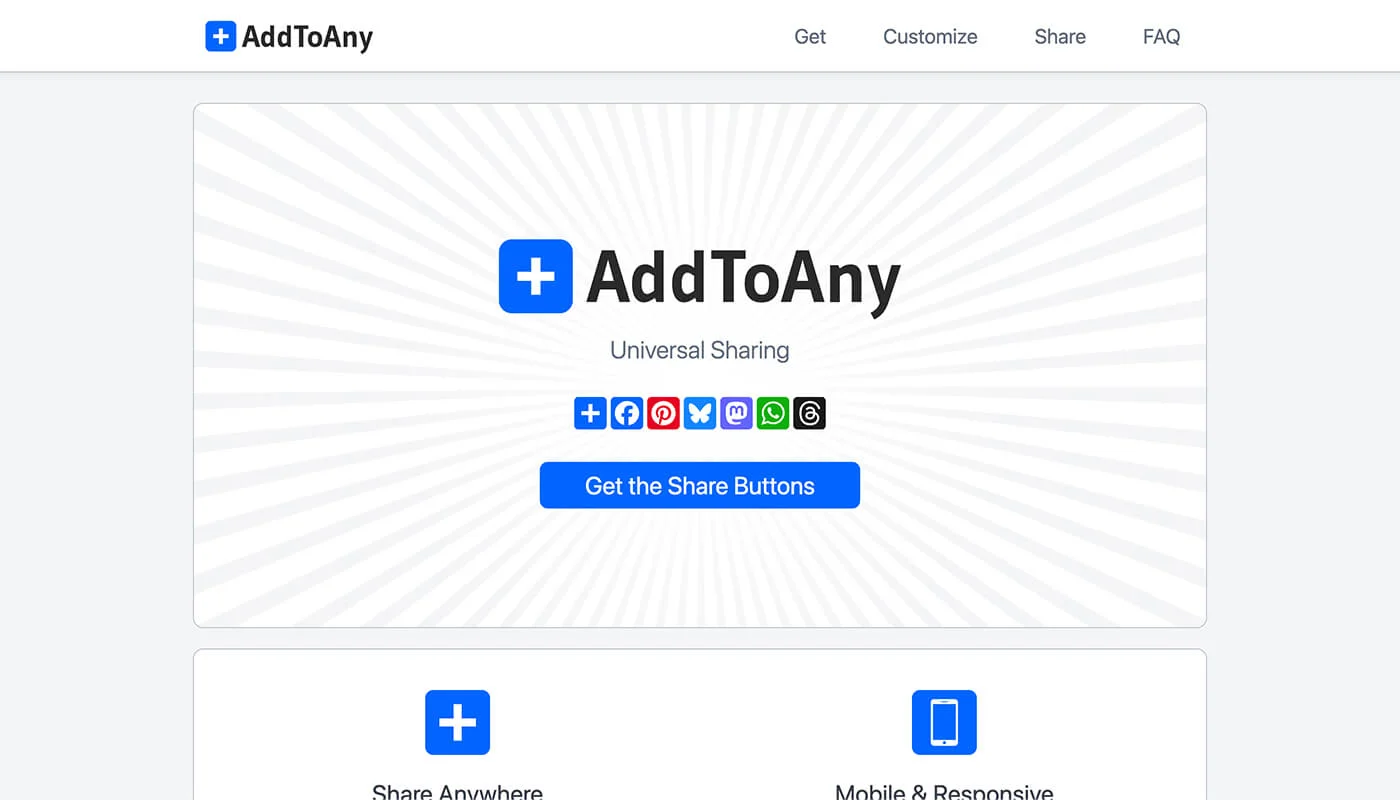 AddToAny 社交媒体插件