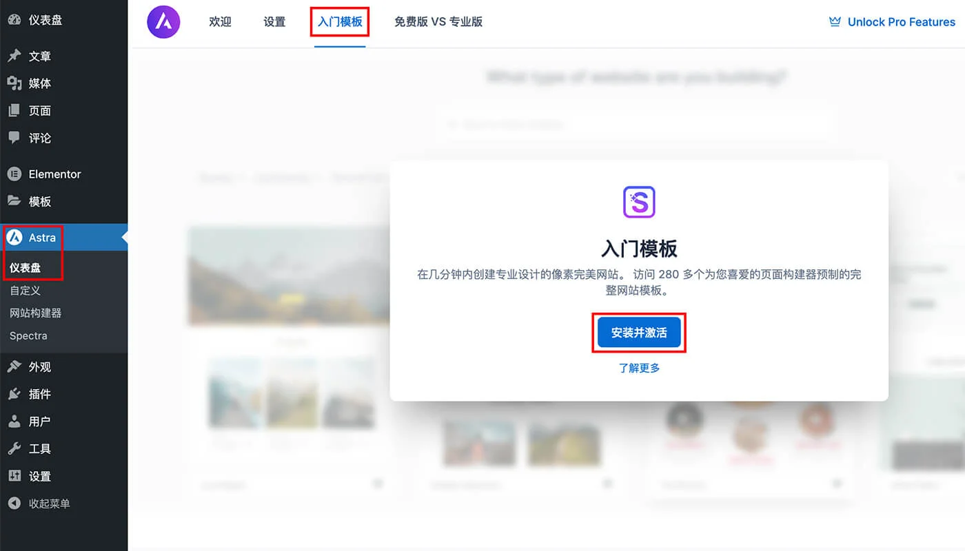 Astra 主题安装流程二