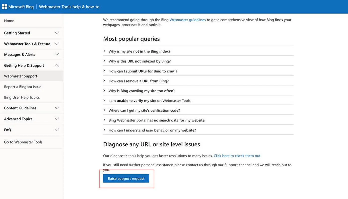 Bing 站长平台设置流程二