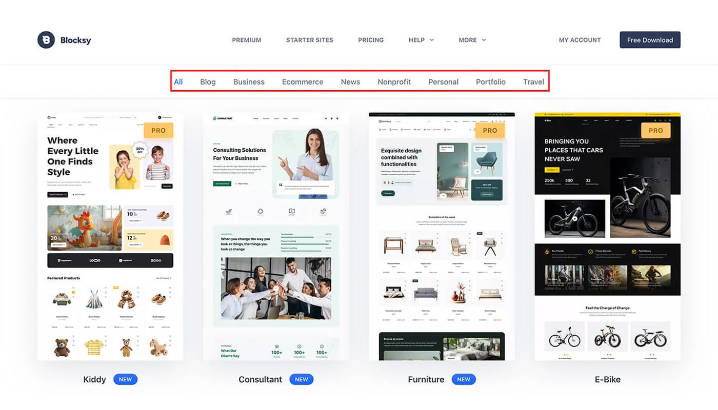 Blocksy 模版类型