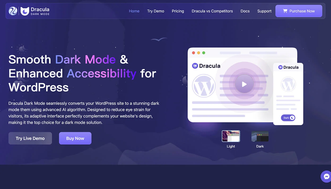 Dracula Dark Mode 夜间模式插件