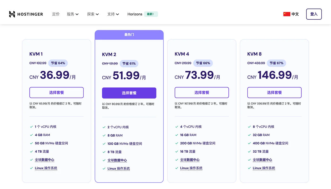 Hostinger VPS 主机
