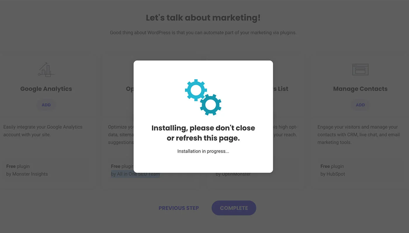 SiteGround 新建 WordPress 流程五