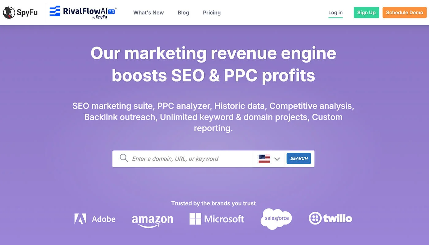 SpyFu 关键词分析工具