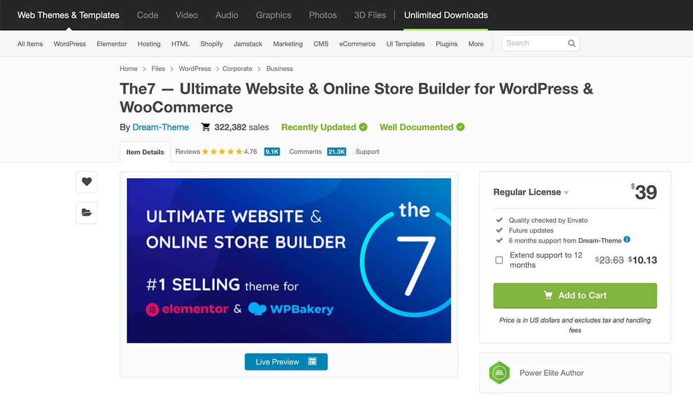 ThemeForest 购买流程一