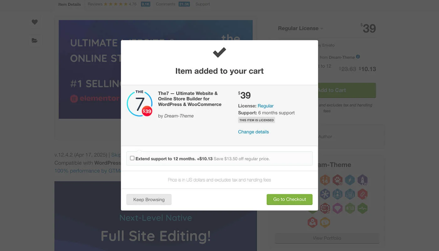 ThemeForest 购买流程二
