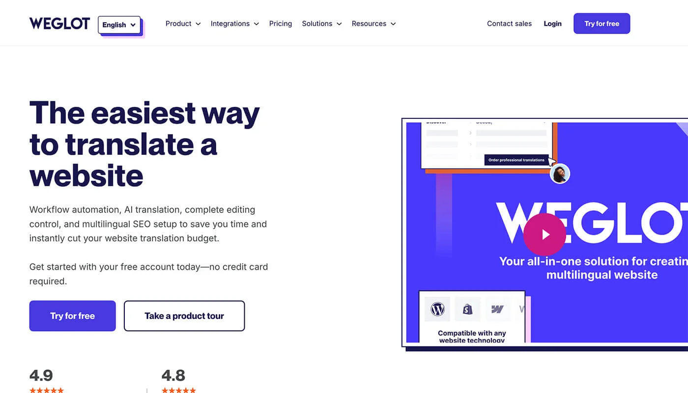 Weglot 多语言插件