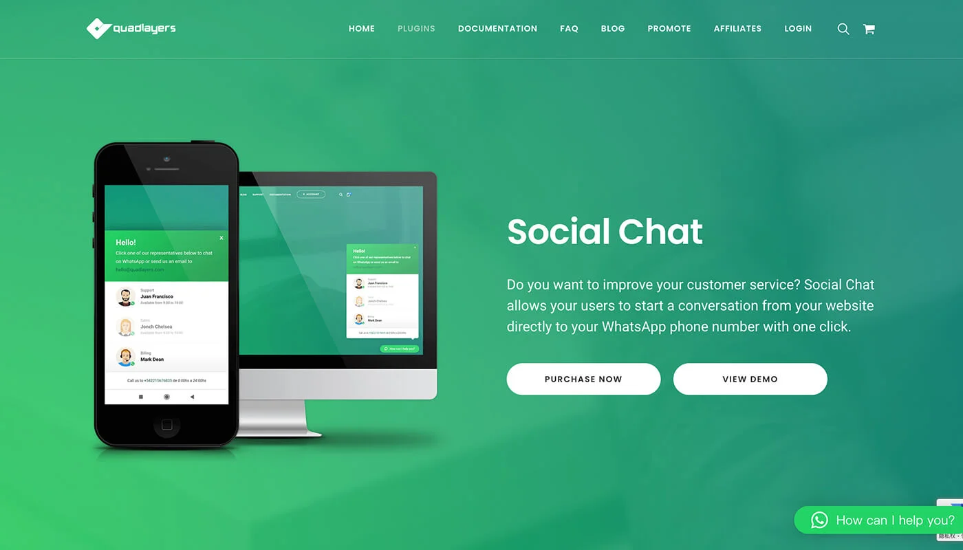 WP Social Chat 在线聊天插件