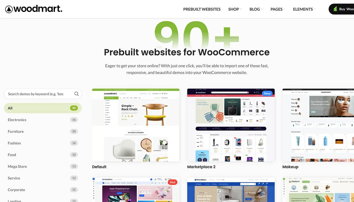 WoodMart 主题特色一