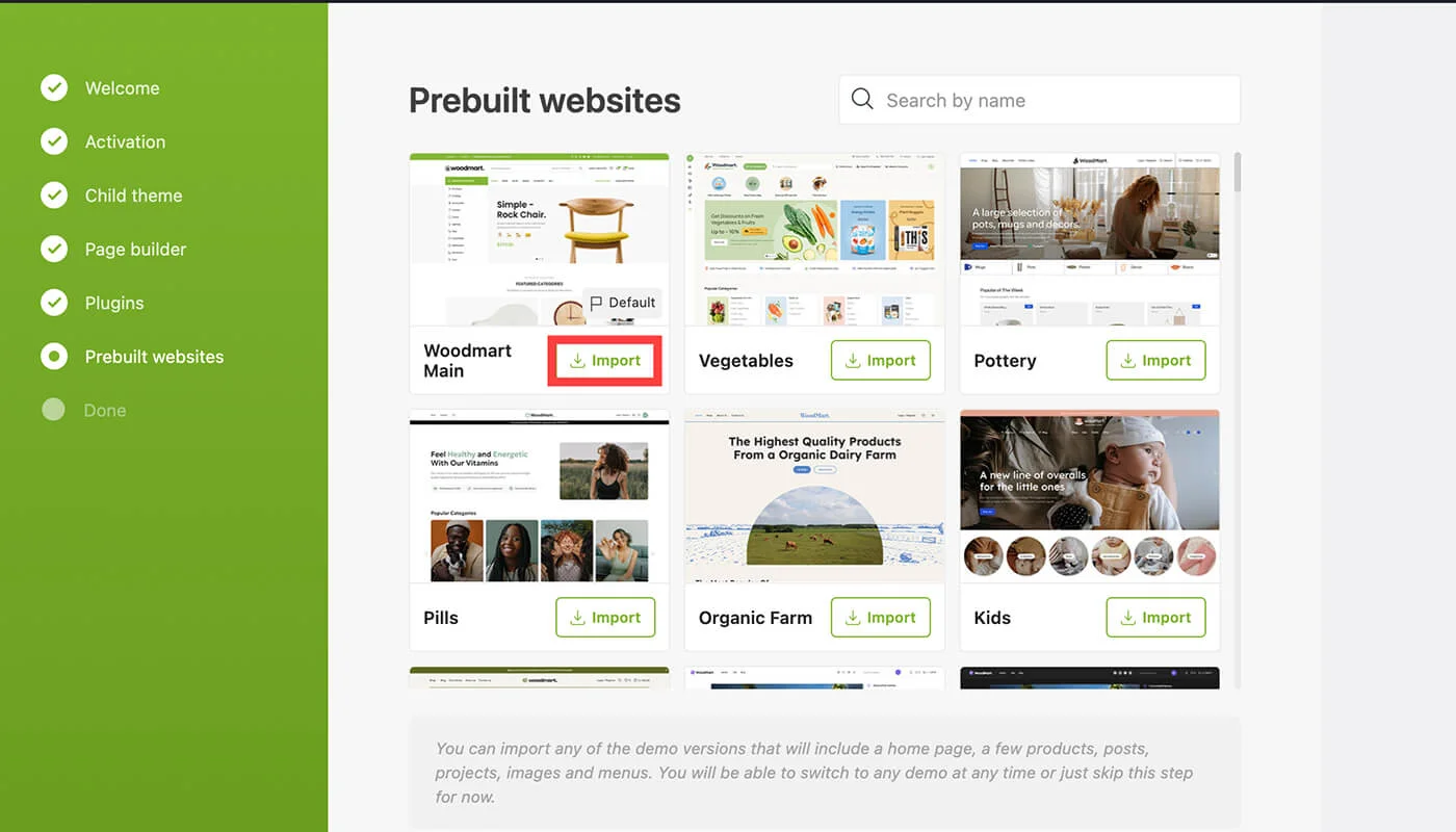 WoodMart 主题安装七