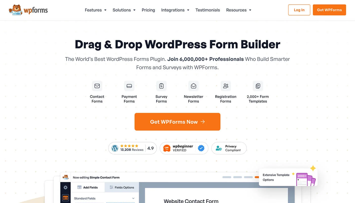 WPForms 表单插件