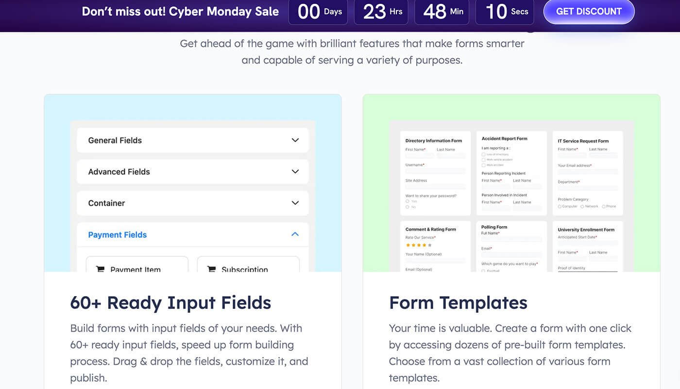 常见的表单字段格式