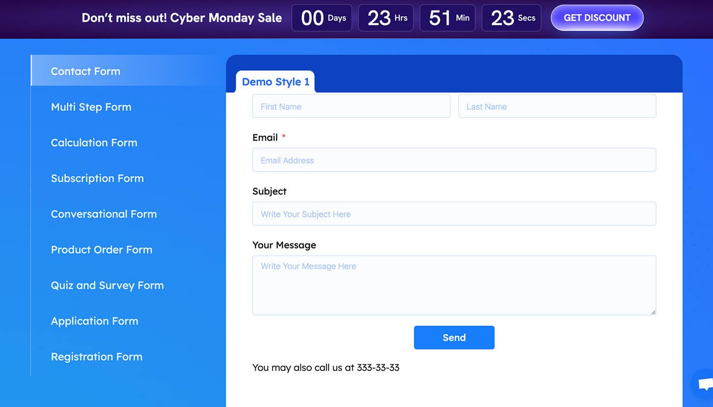 常见的表单类型